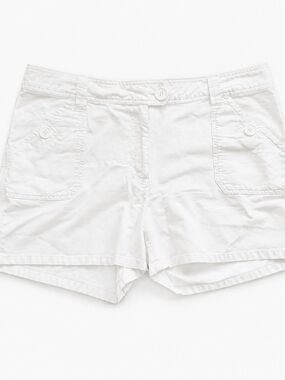 Lady Hathaway White Cotton Shorts Women's Size 16 Casual Summer Pockets Vacation